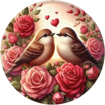 Art Puzzle - Puzzle Round Puzzle Roses and Love - 570 piese