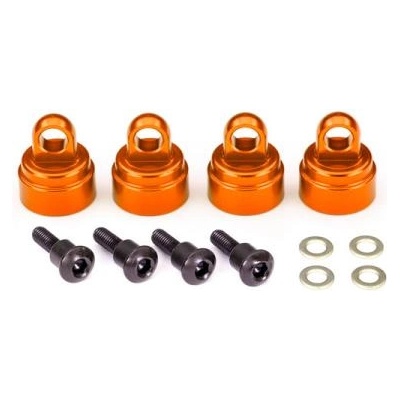 Traxxas алуминиева глава на амортисьор оранжева (4)