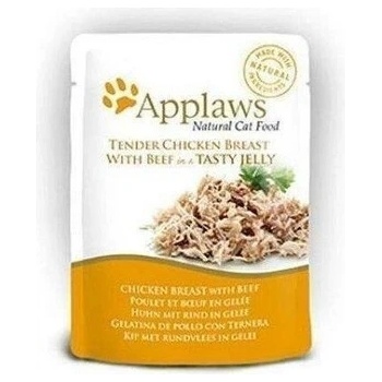Applaws cat pouch chicken with beef in jelly 70 g
