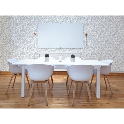 DIMEX ART Луксозна флизелинова тапета синьо-бял орнамент