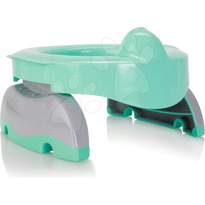 Potette Cestovný nočník/redukcia na WC Premium 2v1 Pastel Teal Kalencom zeleno-šedá + 3ks náhradných náplní a cestovná taška od 15 m