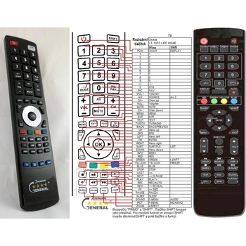 GENERAL ORAVA LT-1013LEDH94B, LT-515LEDH94B - съвместимо дистанционно управление на марката General (LT-1013LEDH94B, LT-515LEDH94B)