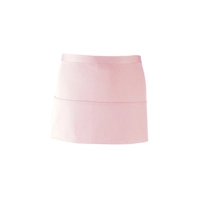 Premier Workwear Pracovní zástěra krátká s kapsami PR155 Pink Pantone 1895 60x33cm