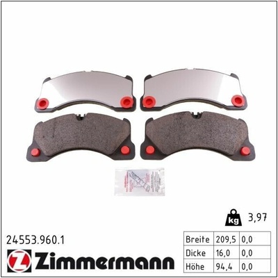 Sada brzdových platničiek kotúčovej brzdy ZIMMERMANN 24553.960.1