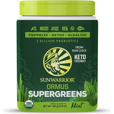 Sunwarrior Ormus Supergreens Peppermint BIO 454 g