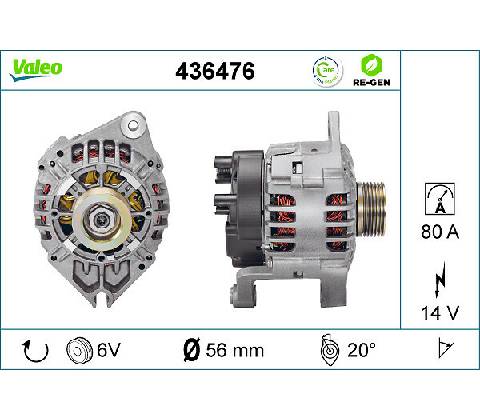 Alternátor VALEO 436476