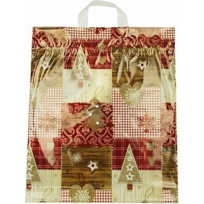 Taška igelitová vánoční 39 x 46cm - Vánoční dekorace – Zboží Dáma