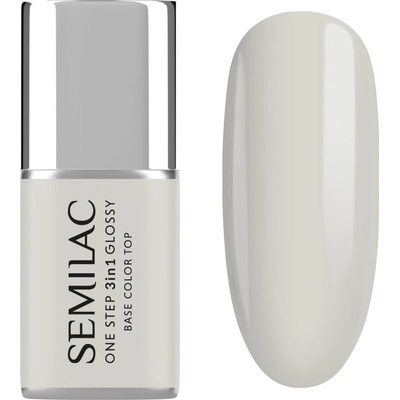 Semilac One Step 3in1 Glossy гел лак за нокти цвят 110 The White 7ml