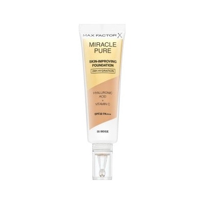 MAX Factor Miracle Pure Skin-Improving Foundation дълготраен фон дьо тен с овлажняващо действие 55 Beige 30 ml