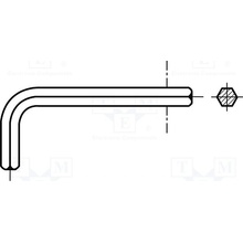 Imbusový klíč Bossard 1411446 HEX 1,5mm 88mm DIN 911