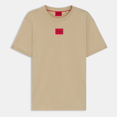 Hugo Тениска Hugo Mens Regular Fit Diragolino T-Shirt - Med Beige 269
