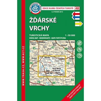 Žďárské vrchy 1:50 000 turistická mapa