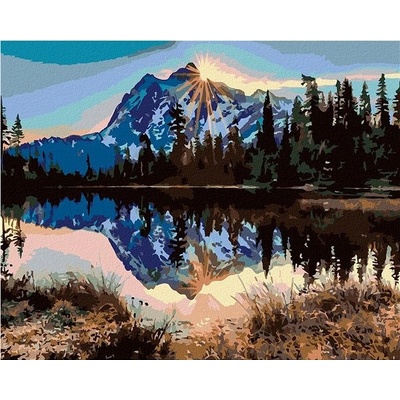 zuty Malování podle čísel Zasněžené hory 100 x 80 cm vypnuté plátno na rám
