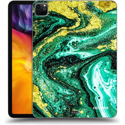 Picasee silikónový čierny obal Apple iPad 11 2022 M2 4.generace Green Gold