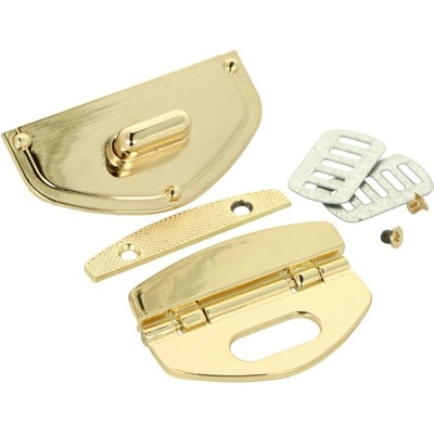 Ideal zlaté kovové zapínanie na kabelku 5,2 x 4cm