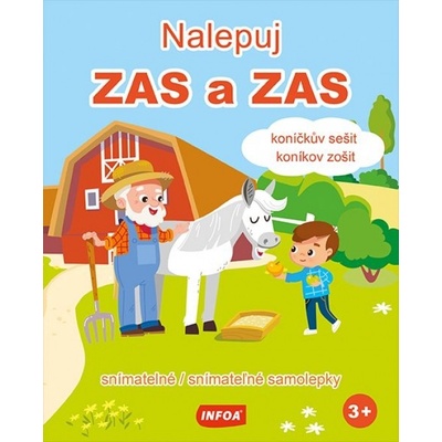 Nalepuj ZAS a ZAS Koníčkův sešit koníkov zošit snímatelné snímateľné samolepky