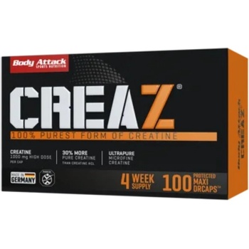 Image 1 of Body Attack Sports Nutrition CreaZ Caps | 100% Purest Form of Creatine [100 капсули]