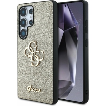 GUESS PU Фиксиран метален капак с метално лого 4G с брокат за Samsung Galaxy S25 Ultra Gold Guess | Lilav | ЖЕНИ | UNI