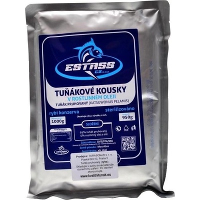 Estass Tuňákové kousky v rostlinném oleji 1000 g