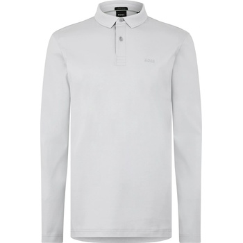 Image 1 of Boss Блуза с яка Boss Men's Pirol Long-Sleeve Polo Shirt Timeless Design - Lt Pas Grey 054