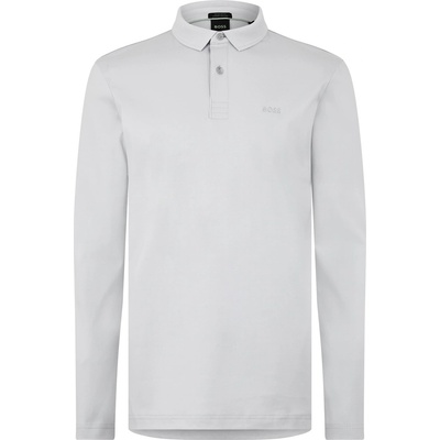 Boss Блуза с яка Boss Men's Pirol Long-Sleeve Polo Shirt Timeless Design - Lt Pas Grey 054