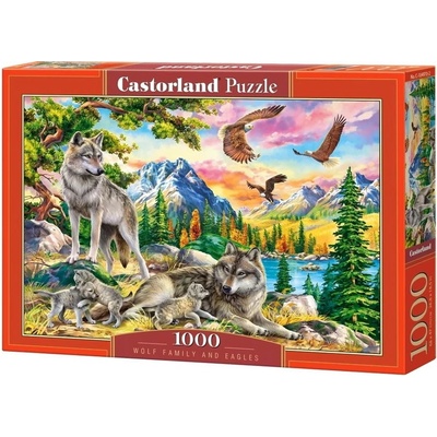 Castorland Vlčí rodina a orli 1000 dílků
