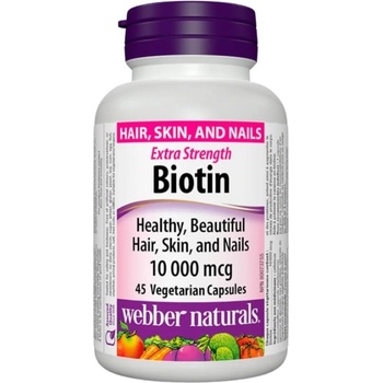 Image 1 of Webber Naturals Biotin Extra Strength 10000 mcg [45 капсули]