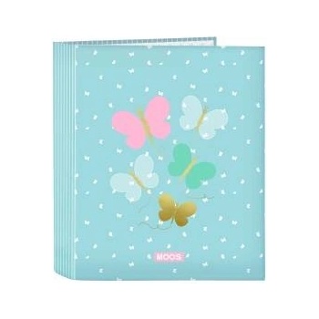 Moose Папка с пръстени Moos Butterflies Син A4 27 x 33 x 6 cm