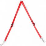 Duvoplus Nylon повод за две кучета - червен, дължина 40-70 см, ширина 15 мм, Белгия - 0111000026