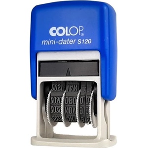 COLOP Дата на печат COLOP S120 Mini с писмо син корпус черен тампон BE01051200 (BE01051200)