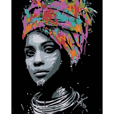 Zuty Malování podle čísel AFRICKÁ KRÁSKA
