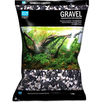 Aqua Excellent drť černá bílá 4-8 mm 3 kg