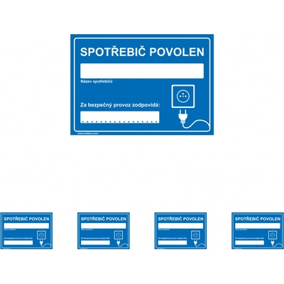 Walteco Spotřebič povolen, 210x148mm, samolepka Množství: 5 ks , 20066BP1
