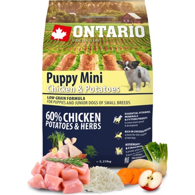 Ontario Puppy Mini Chicken & Potatoes & Herbs 2,25 kg