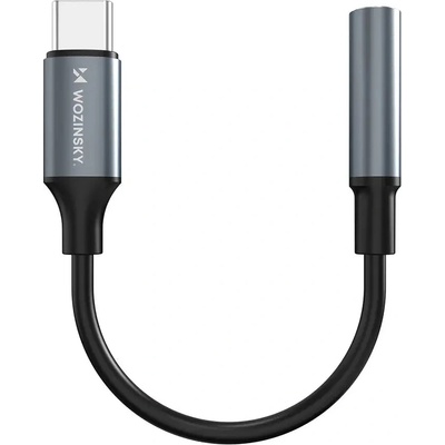 Wozinsky WACM-01 USB-C адаптер - 3.5 мм мини жак - черен (WACM-01)