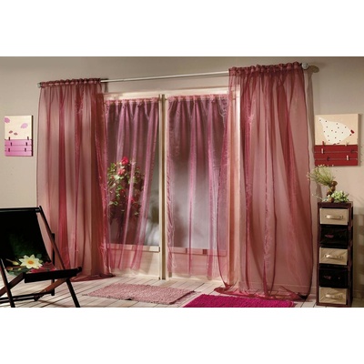 Linder záclona metráž 680 Logana sirka 145 cm 69 cervena (14,20 m)