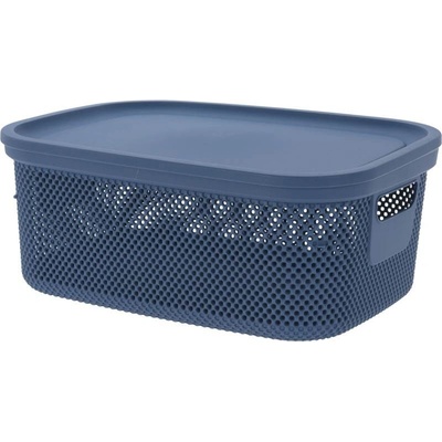 Excellent úložný koš s víkem 12 l modrá