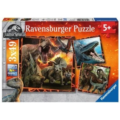 Ravensburger Jurassic World 2 080540 3 x 49 dielov