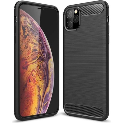 Forcell Противоударен Силиконов Калъф за iPhone 11 Pro Max, Forcell Carbon Case, Черен (5903396017308)