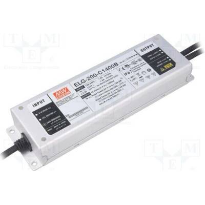 MEAN WELL ELG-200-C1400B Napájecí zdroj: spínaný; LED; 200W; 71÷142VDC; 1400mA; 100÷305VAC