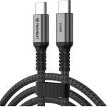 Techsuit Кабел за бързо зареждане за устройства с USB-C порт - Techsuit CX2 TitanSync Pro USB-C to USB-C Cable 240W (100 см) (тъмносив) (KF2364909)