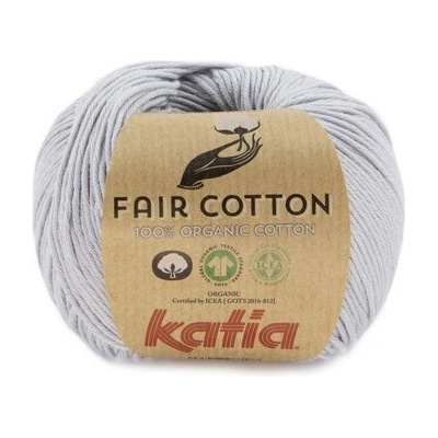 FAIR COTTON Katia Farby FAIR COTTON: 50 svetlá šedá