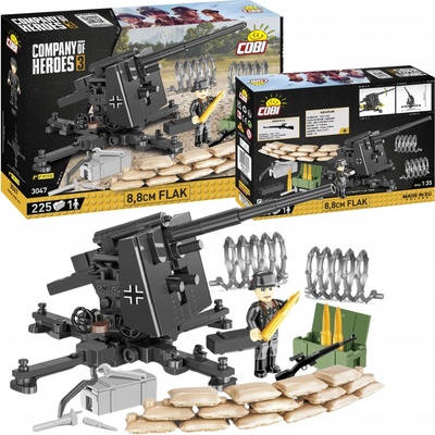 COBI 3047 Company of Heroes 3 Německé protiletadlové dělo Flak 8,8 cm