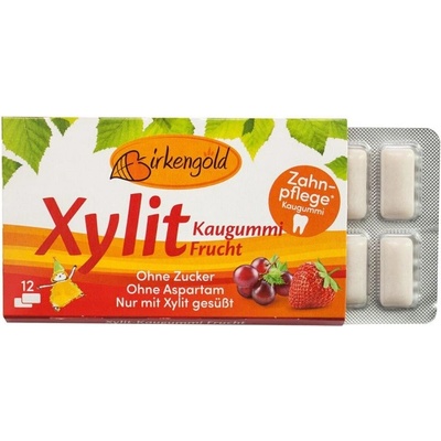 Birkengold Žuvačky Bez Cukru Ovocie 17 g