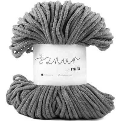 Bavlněná šňůra MILA 5mm - Šedá tmavá/P04
