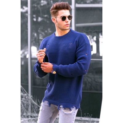 Madmext Мъжки пуловер 9401 - Син 290069 (290069_Синьо)