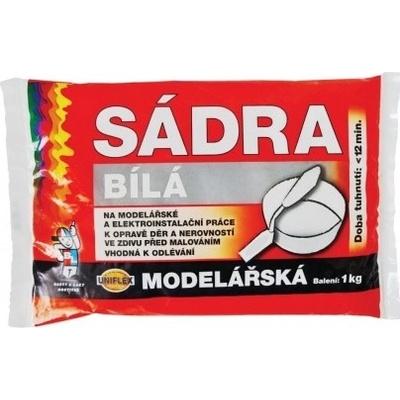 Uniflex sádra bílá, modelářská, 1 kg