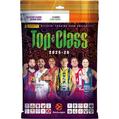 Panini Euroleague Top Class 2026: Starter Pack (Binder, Collector's Guide, 3 Packs plus 2 Holo Giants Cards) (119159)