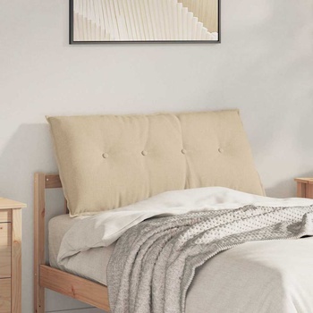 vidaXL Възглавница за гръб Крем 100 x 19 x 50 см текстил (42014751)