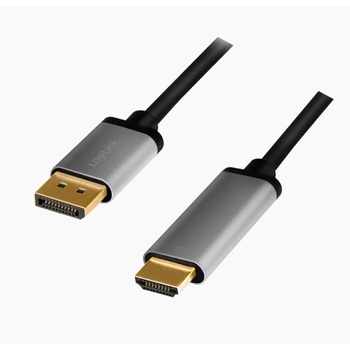 LogiLink DisplayPort kábel DP/M-HDMI A/M 4K/60 Hz 2m alu (CDA0107) (CDA0107) (CDA0107) (CDA0107)